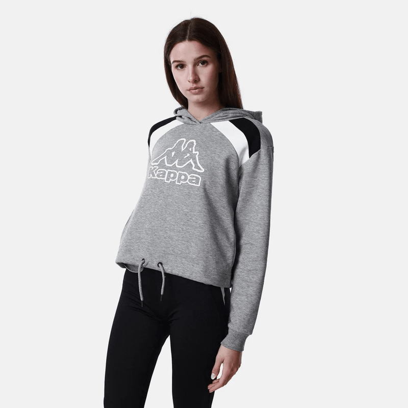 Compra Buzo Logo Catto Con capota Mujer Gris Kappa Tienda Oficial Tienda Deportivo Cali